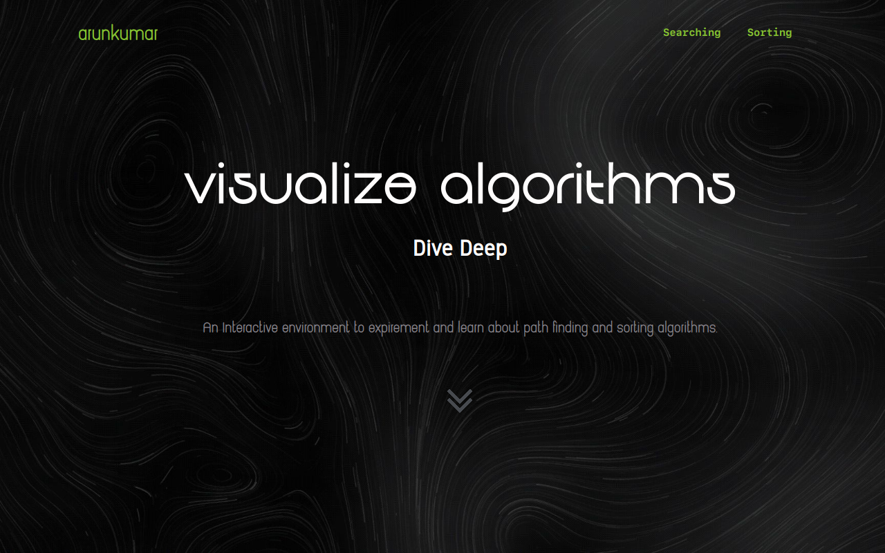 Preview of the algorithm visualizer